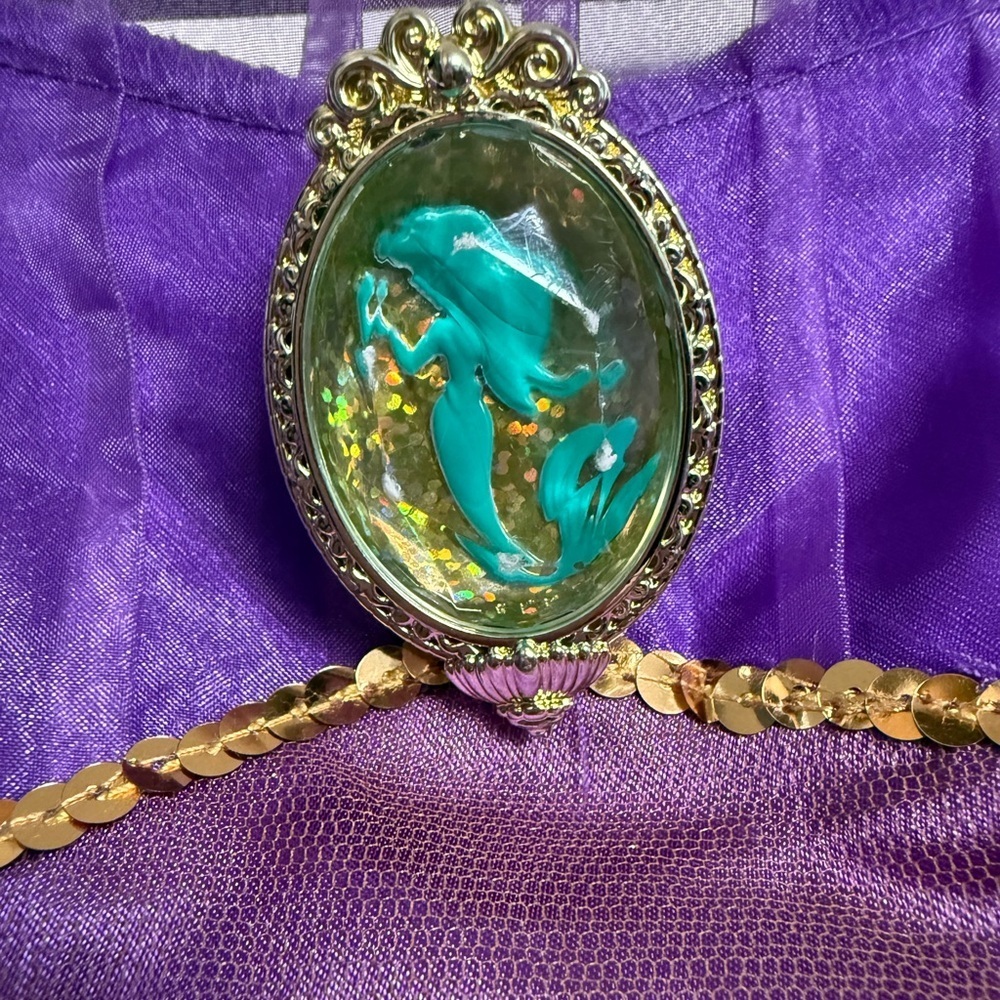 DISNEY Ariel The Little Mermaid Purple and Teal Kids Costume Dress - Picture 6 of 6